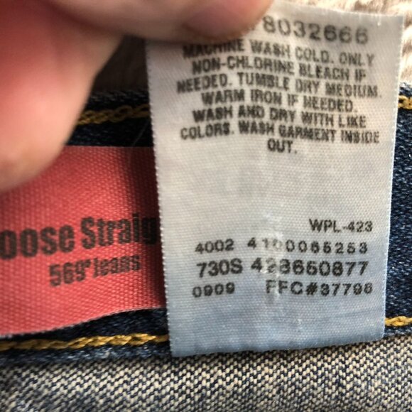 Vintage Levis Womens 569 Jeans Size 18 Loose Straight Classic Blue Denim Casual - Picture 8 of 13